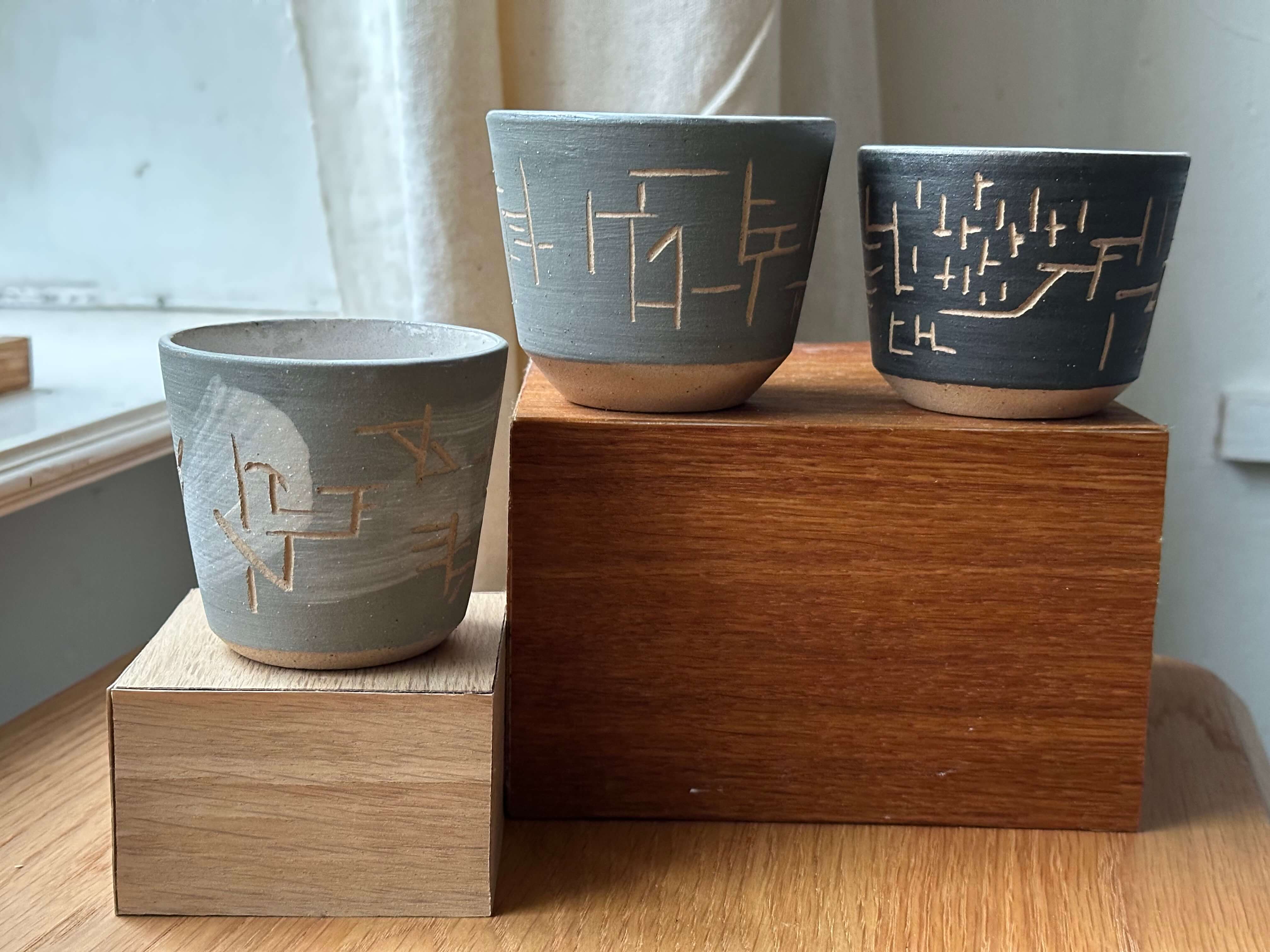 Carved Character Cups