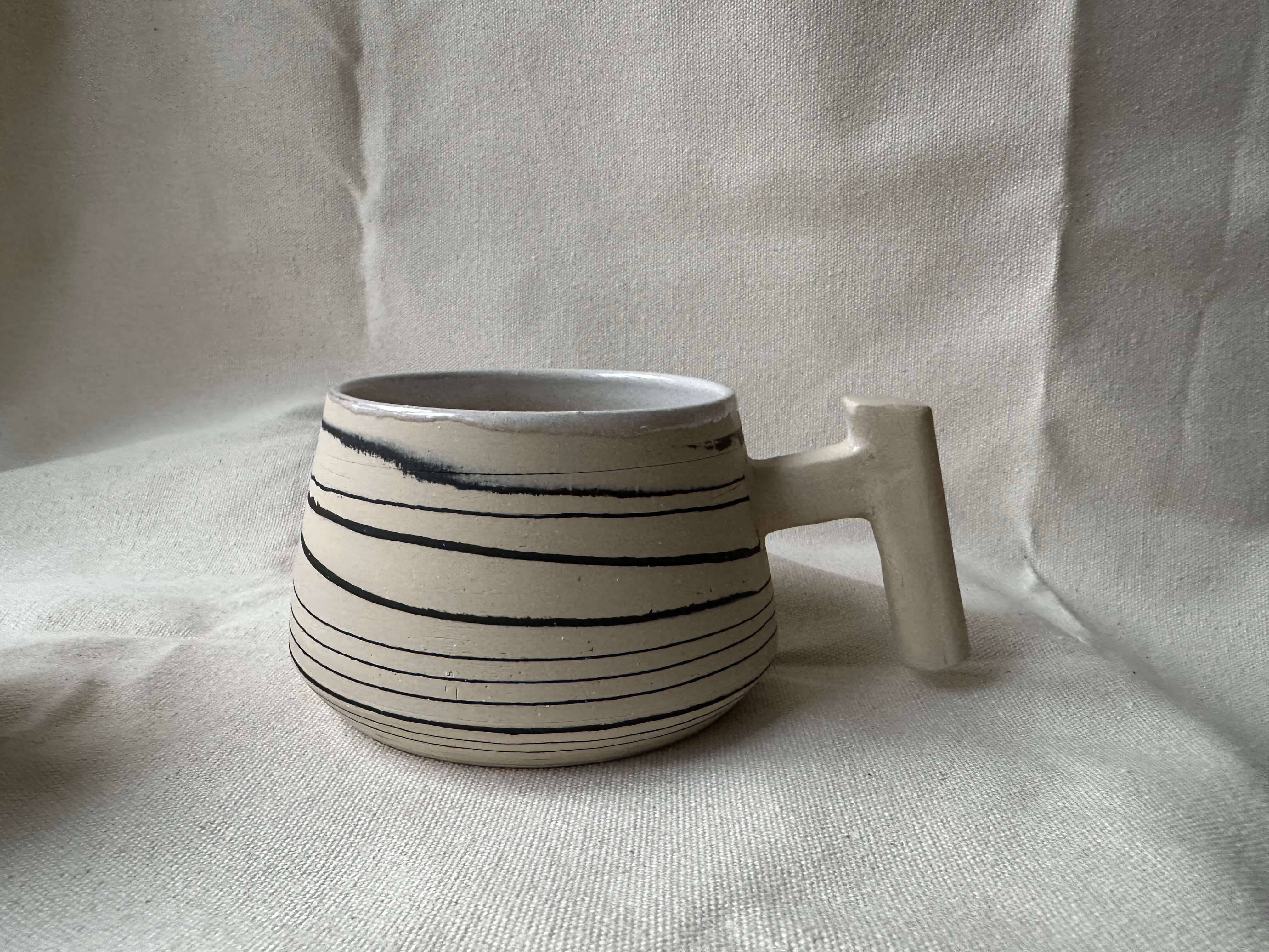 Striped Handle Mug